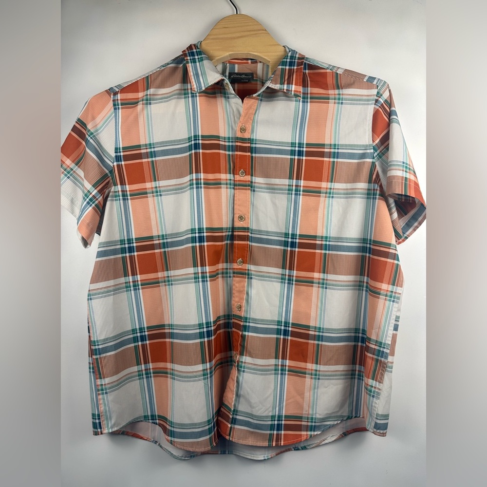 Eddie Bauer Shirt Men’s 2XL Plaid‎ Short Sleeves